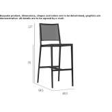Wysoki stołek ogrodowy Batyline® o konstrukcji stalowej Lakin