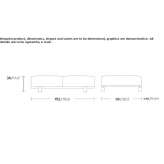 Fabric garden bench Santes