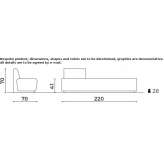 Modular polyurethane garden bench with integrated flowerpot Cobreros