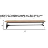 Teak garden bench with metal structure Swierzno