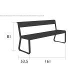 Metal garden bench with backrest Yarravel