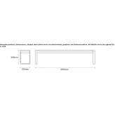 Garden bench made of powder-coated aluminum Ivanovac