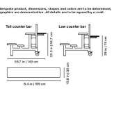 Two-level stand on wheels Wanchese