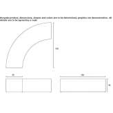 Segmented concrete bench Whitmire