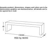 Garden bench made of reinforced concrete Ward