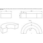 QM Foam round modular bench Thorpe