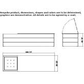 Teak garden bench with integrated plant pot Batabano