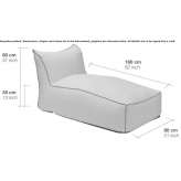 Upholstered fabric Garden lounger Hered