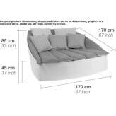 Batyline® and leather garden bed Dahn