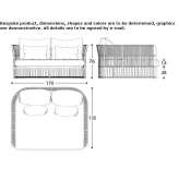 Łóżko ogrodowe z aluminium malowanego proszkowo Legnano