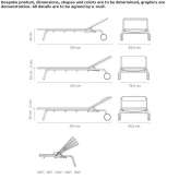 Aluminum and Batyline® deckchair on wheels Lesnovka