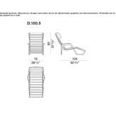 Deckchair with armrests Mozaceni