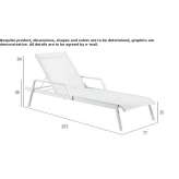 Synthetic fiber lounger with armrests Varsta