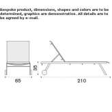 Reclining deckchair on wheels Ocelota