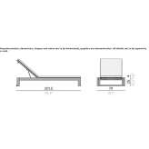 Aluminum deckchair Carzano