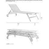 Stackable Batyline® deckchair on wheels Filotion