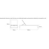 Powder-coated aluminum deckchair Ivanovac