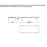 Leżak aluminiowy malowany proszkowo na kółkach Luhanka