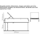 Leżak aluminiowy malowany proszkowo na kółkach Tregarth