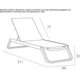 Stackable aluminum deckchair Rickert