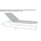Synthetic fiber deckchair with steel structure Sfendami