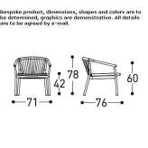 Garden chair made of aluminum, powder-coated, with armrests, stackable Rietavas