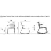 Aluminum rocking chair Assai