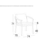 Garden armchair with armrests Warmsen