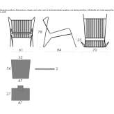 Steel garden armchair with armrests Vledder