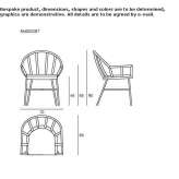 Rattan garden armchair with armrests Matipo