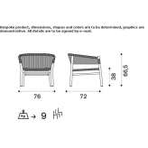 Rope garden chair with armrests Tijola