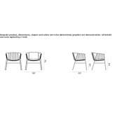 Steel armchair with armrests Apas