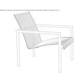 Batyline® garden armchair with armrests Pescia