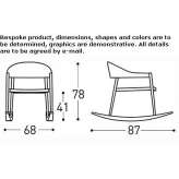 Garden rocking chair with armrests, made of fabric Roztoky