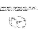 Batyline® rectangular garden footstool Malijai