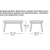 Vinytex rectangular garden footstool Hotamis