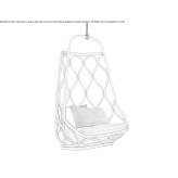 Aluminum hanging 1-seater garden chair Angern