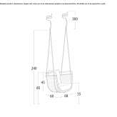 Aluminum hanging garden chair Meyreuil