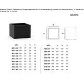 Modular square plant pot made of stainless steel Grosotto