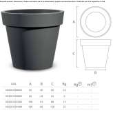 Garden vase made of high polyethylene Campinas