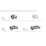 4-piece outdoor conversation sofa set Pargas