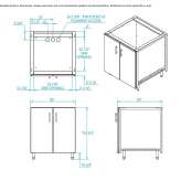 Stainless steel sink cabinet Wesley