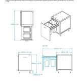 Stainless steel waste and recycling cabinet Wesley