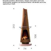 Freestanding, rotating wood-burning fireplace Urlati