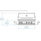 Recessed stainless steel gas grill Morentin