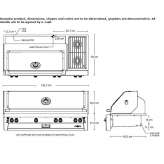 Built-in steel gas grill Bitonto