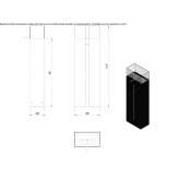 Free-standing glass and steel fireplace for bioethanol Kamnik