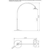 Floor-standing heating lamp made of die-cast aluminum Taebla