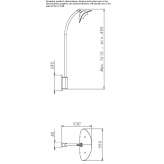 Heat lamp in die-cast aluminum, wall-mounted Taebla