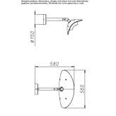 Heat lamp in die-cast aluminum, wall-mounted Taebla